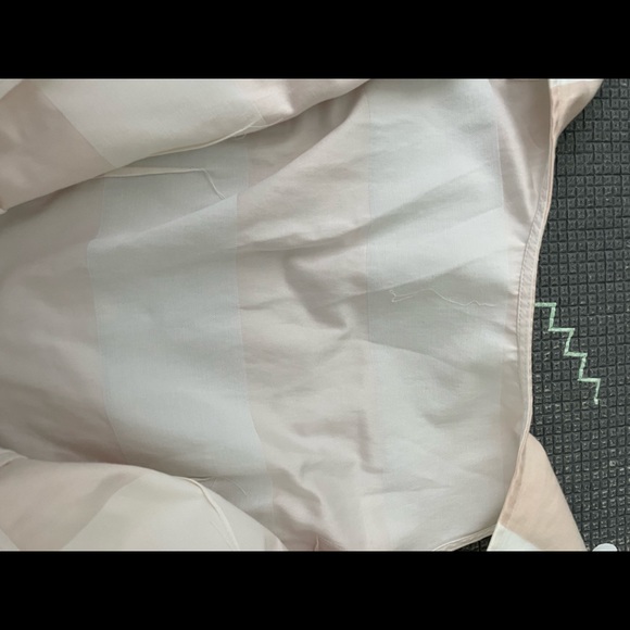 Gap Nude peachy Pink & white striped fit & flare summer dress size 0 - Picture 11 of 15